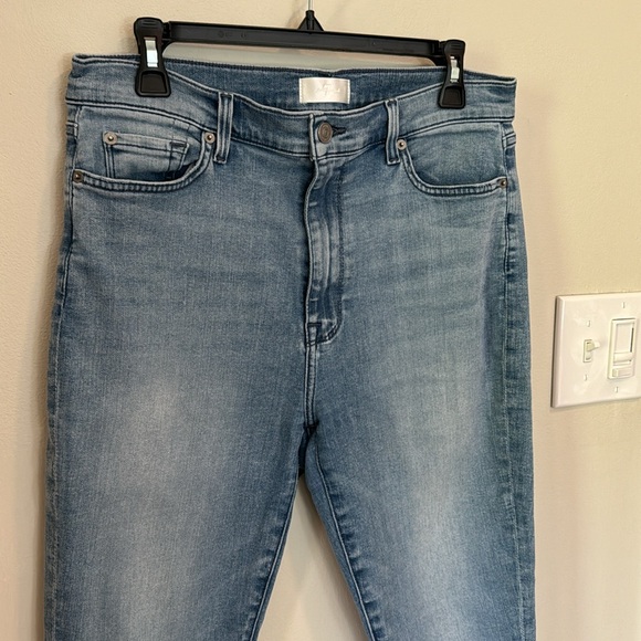 7 FOR ALL MANKIND High Waist Ankle Skinny Jeans in Linden Blue sz 31 - Picture 6 of 10